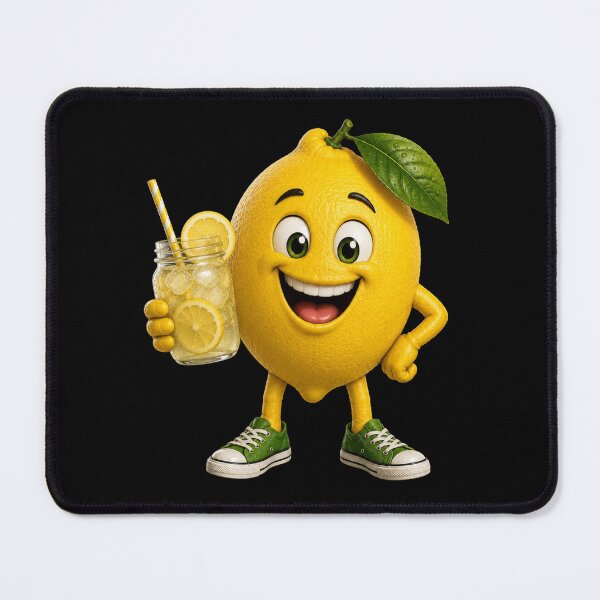 Item preview, Happy Lemon Vibes – Cute Smiling Lemon Cartoon Character Design designed and sold by MargaretaArt.