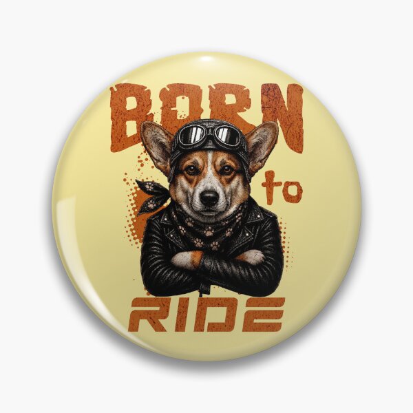 Item preview, Corgi Biker Design – Born To Ride Funny Motorcycle Corgi Gift designed and sold by PixelsPaws.