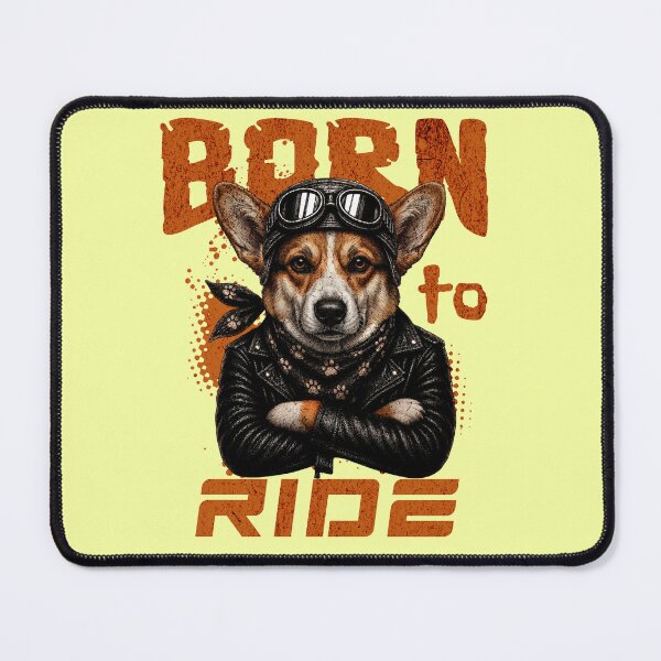 Item preview, Corgi Biker Design – Born To Ride Funny Motorcycle Corgi Gift designed and sold by PixelsPaws.