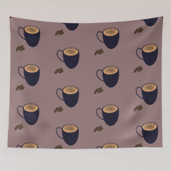 Item preview, Blue Coffee Mug with Coffee Beans designed and sold by SahmatArt.