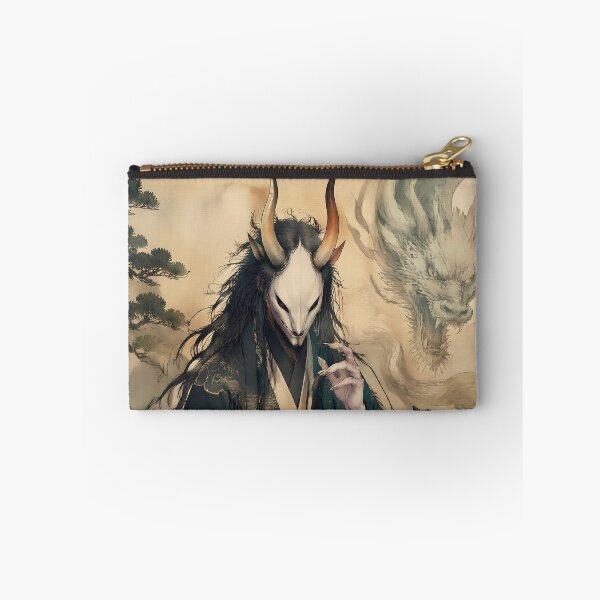 Item preview, Kijo Yokai Spirit with Dragon Guardian – Japanese Folklore Masked Demon Art designed and sold by kaxymax.