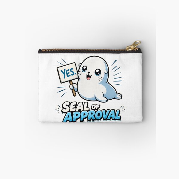 Item preview, Seal Of Approval Cute Pun Cartoon designed and sold by Nano-Threads.