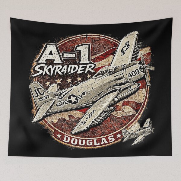 Item preview, McDonnell Douglas A1 Skyraider Vintage Military Aircraft designed and sold by Aerolovers.