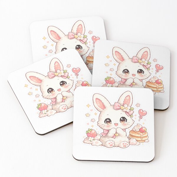 Item preview, Cute Kawaii Bunny Sticker Design designed and sold by PixelMood Stickers.