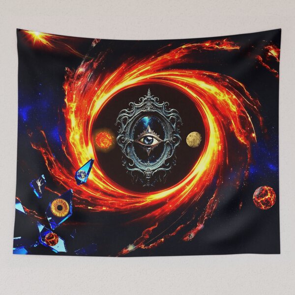 Item preview, Cosmic Gothic Eye Gothic Mirror Surrealism Art  designed and sold by FahdSpaceArt.