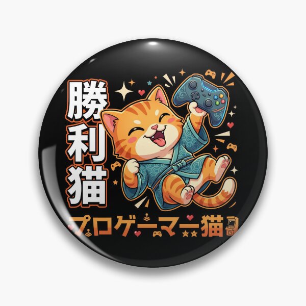 Item preview, Japanese Controller Cat - Cute Kanji Otaku T-Shirt designed and sold by LoFizzy.