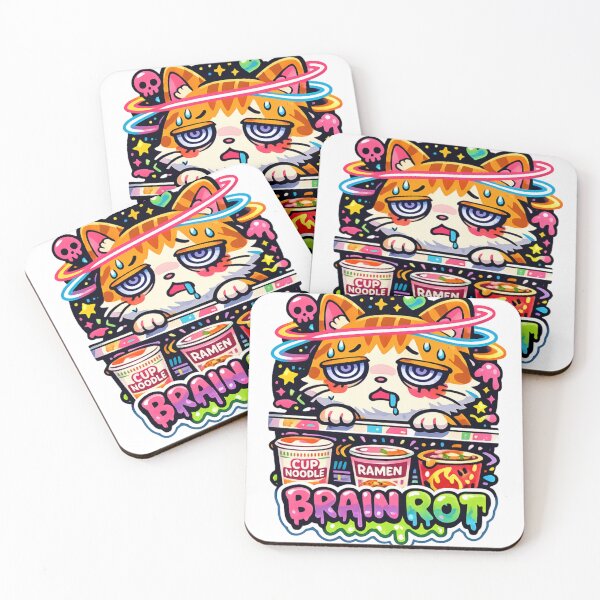 Item preview, Brain Rot Ramen Cat Sticker – Kawaii Japanese Konbini Meme designed and sold by kawaii animal store (in Japan).