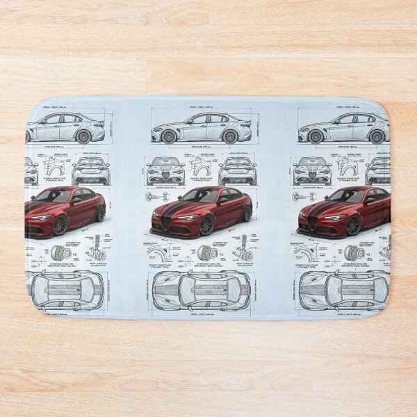 Item preview, Technical Blueprint Layout Of Widebody Italian Sports Sedan designed and sold by RevUpDesign.
