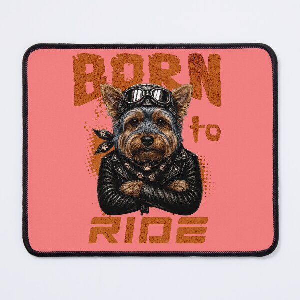 Item preview, Yorkshire Terrier Biker Design – Born To Ride Funny Motorcycle Yorkie Gift designed and sold by PixelsPaws.