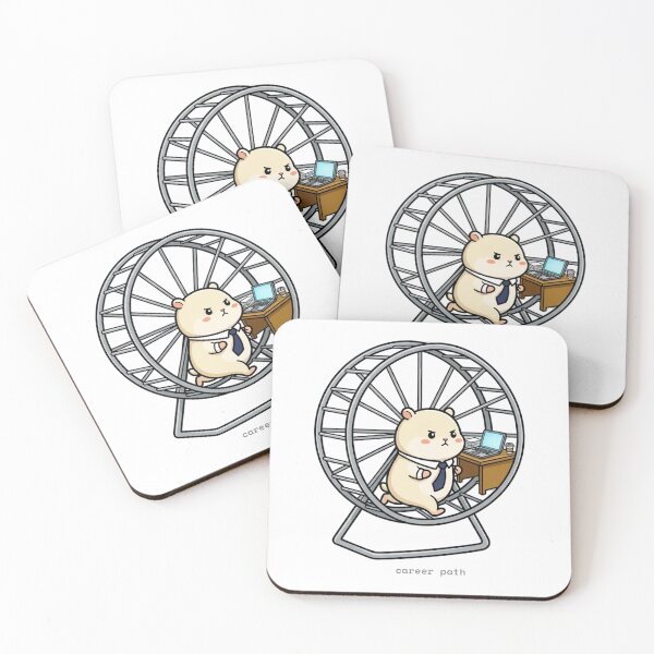 Item preview, Career Path Funny Hamster Wheel Office Worker Corporate Humor designed and sold by how-is-design.