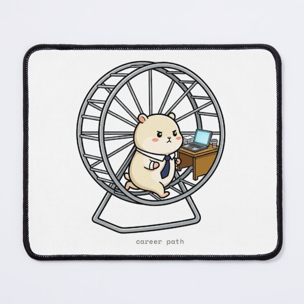 Item preview, Career Path Funny Hamster Wheel Office Worker Corporate Humor designed and sold by how-is-design.