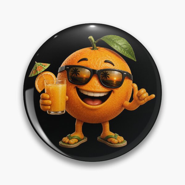 Item preview, Happy Orange Summer Vibes – Cute Smiling Tropical Fruit Cartoon Design designed and sold by MargaretaArt.