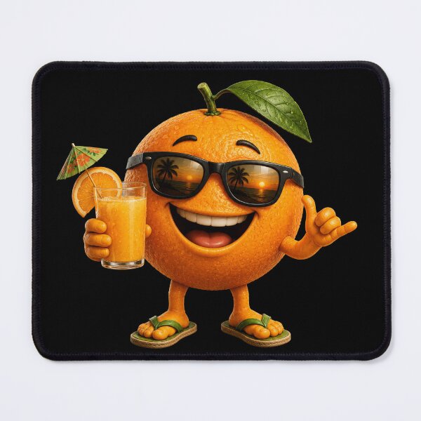 Item preview, Happy Orange Summer Vibes – Cute Smiling Tropical Fruit Cartoon Design designed and sold by MargaretaArt.