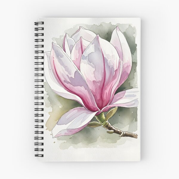Item preview, Soft Brush Texture Watercolor Magnolia Artwork designed and sold by VelloomStore.