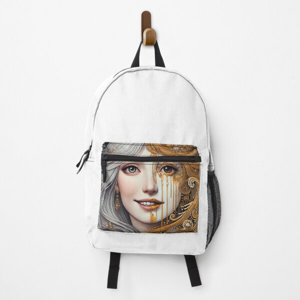Item preview, Golden Tears of the Secession – Klimt Inspired Portrait designed and sold by UmSkelig834.