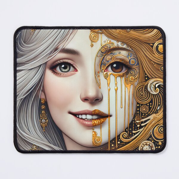 Item preview, Golden Tears of the Secession – Klimt Inspired Portrait designed and sold by UmSkelig834.
