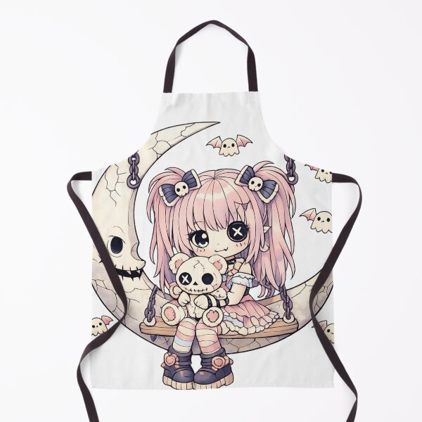 Artikelvorschau, niedliches gruseliges Mädchen, Gothic-Kawaii-Illustration entworfen und verkauft von SoftSproutstu.