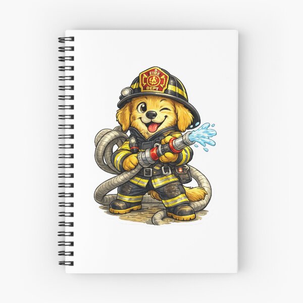Item preview, Cute Firefighter Dog Winking Golden Retriever Sticker designed and sold by ZYNORAworld.
