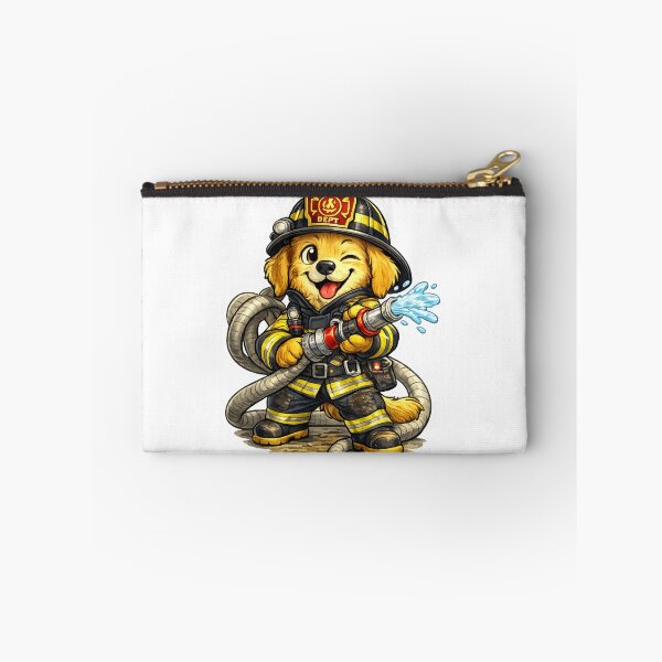 Item preview, Cute Firefighter Dog Winking Golden Retriever Sticker designed and sold by ZYNORAworld.