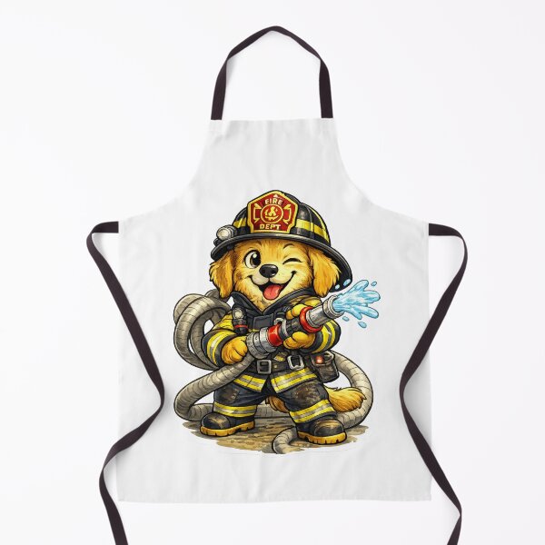 Item preview, Cute Firefighter Dog Winking Golden Retriever Sticker designed and sold by ZYNORAworld.
