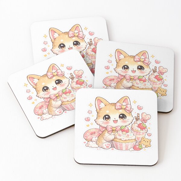 Item preview, Cute Kawaii Puppy Dessert Sticker designed and sold by PixelMood Stickers.