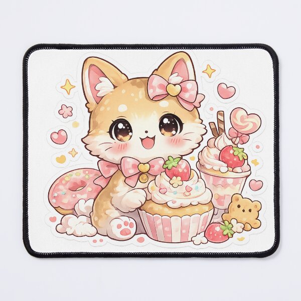 Item preview, Cute Kawaii Puppy Dessert Sticker designed and sold by PixelMood Stickers.