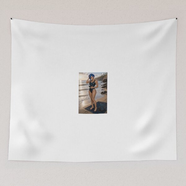 Item preview, Cipher Thorne in Black Swimsuit at Sunset Beach designed and sold by CathryneDelamort.