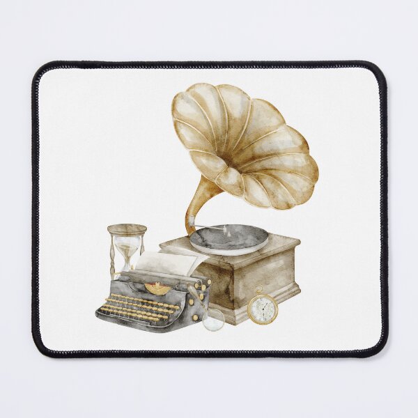 Item preview, Vintage Gramophone and Typewriter designed and sold by Alisles.