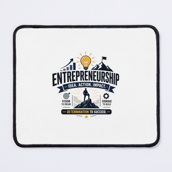 Item preview, Entrepreneurship – Idea. Action. Impact. | Motivational Entrepreneur Sticker designed and sold by vncreation.