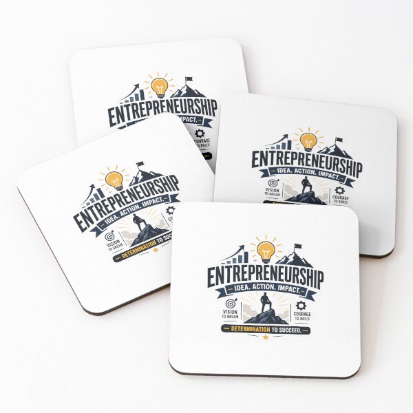 Item preview, Entrepreneurship – Idea. Action. Impact. | Motivational Entrepreneur Sticker designed and sold by vncreation.