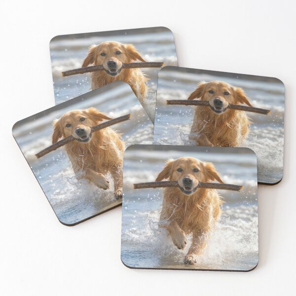 Item preview, Golden Retriever Running in Water with Stick designed and sold by Maria Dryfhout.