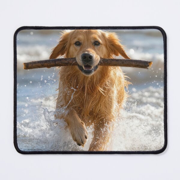 Item preview, Golden Retriever Running in Water with Stick designed and sold by Maria Dryfhout.