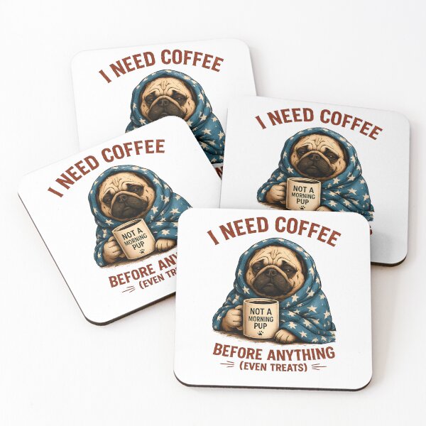 Item preview, Not A Morning Pup Coffee Dog designed and sold by Eugene Printworks.