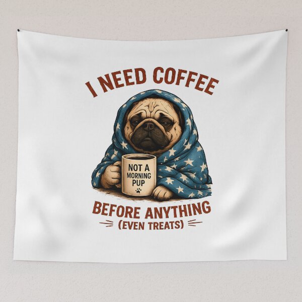 Item preview, Not A Morning Pup Coffee Dog designed and sold by Eugene Printworks.