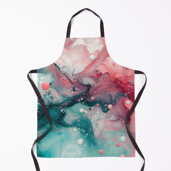 Item preview, Abstract Acrylic Pour Liquid Art - Emerald Turquoise and Pink Marble designed and sold by Paulocdias.