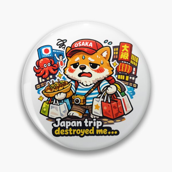 Item preview, Japan Trip Destroyed Me - Exhausted Osaka Shiba Inu designed and sold by kawaii animal store (in Japan).