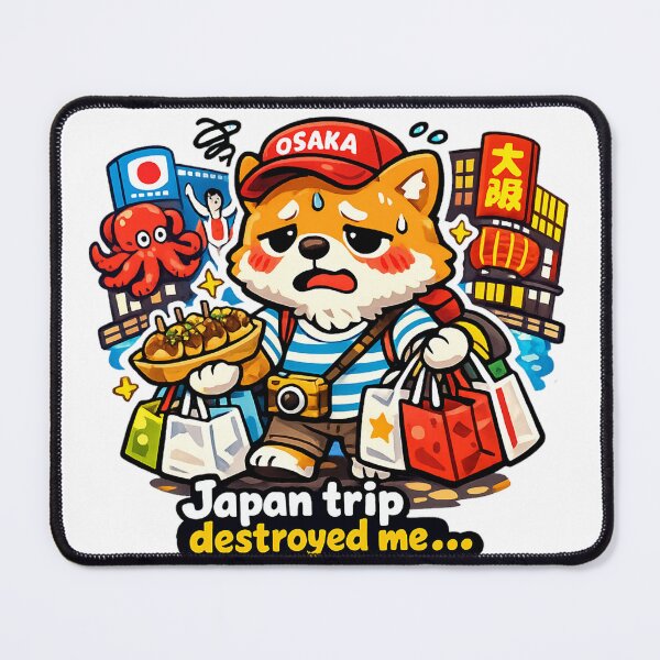 Item preview, Japan Trip Destroyed Me - Exhausted Osaka Shiba Inu designed and sold by kawaii animal store (in Japan).
