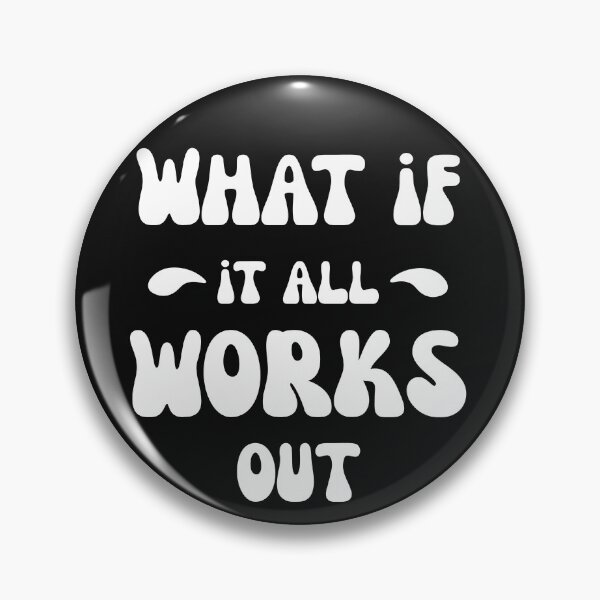 Item preview, What if it all works out White typography positive affirmation designed and sold by LAJdesigns.