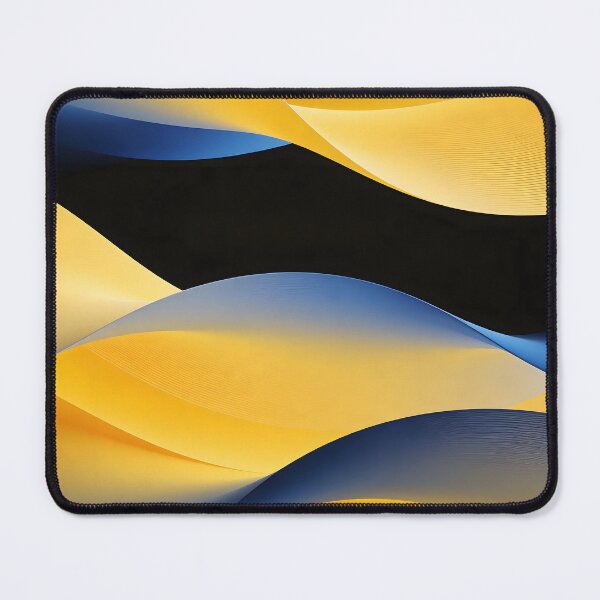 Item preview, Abstract Flowing Waves in Blue and Yellow - Minimalist Modern Art designed and sold by Paulocdias.