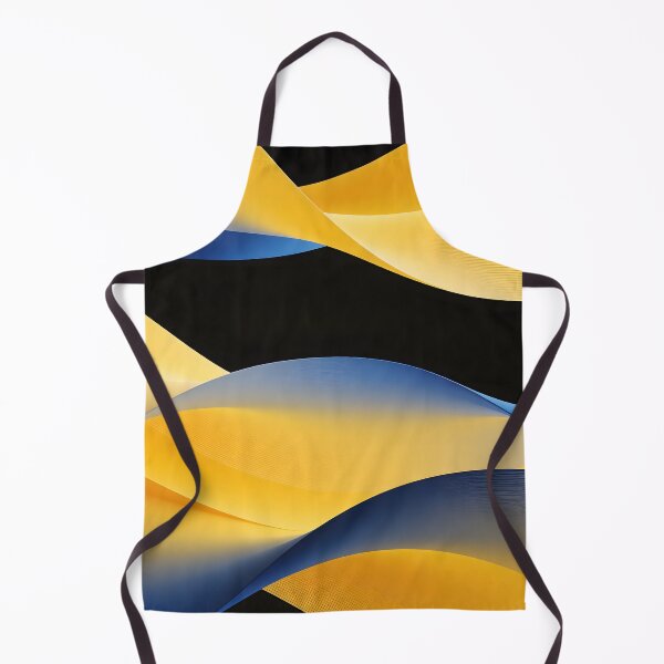 Item preview, Abstract Flowing Waves in Blue and Yellow - Minimalist Modern Art designed and sold by Paulocdias.