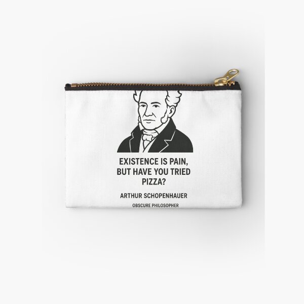 Item preview, Arthur Schopenhauer — Existence Is Pain, But Have You Tried Pizza? | Obscure Philosopher Fan Club designed and sold by Grand Illusions.