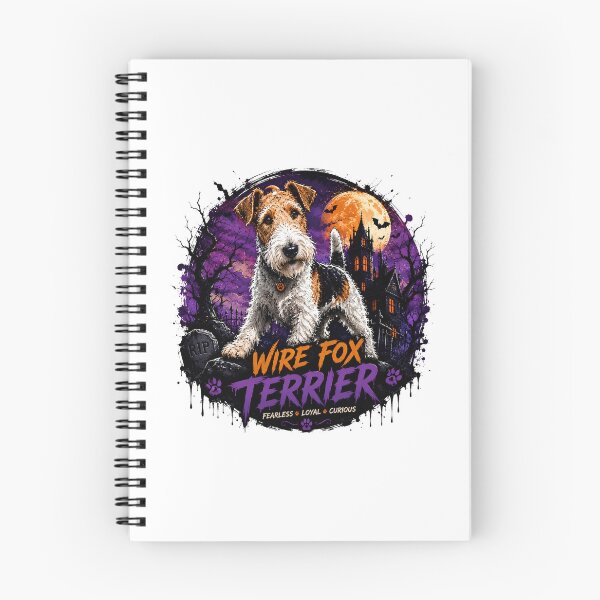 Item preview, Spooky Wire Fox Terrier Halloween | Fearless Loyal Curious Dog Lover. designed and sold by HorrorInkStudio.
