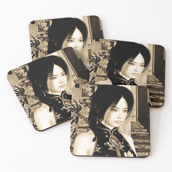 Item preview, Vintage Asian Woman Portrait Art designed and sold by Vac1.