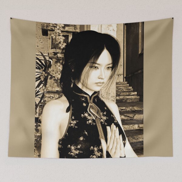 Item preview, Vintage Asian Woman Portrait Art designed and sold by Vac1.