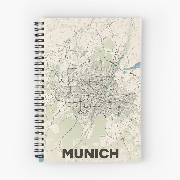 Item preview, Munich Map designed and sold by MapsNerd.