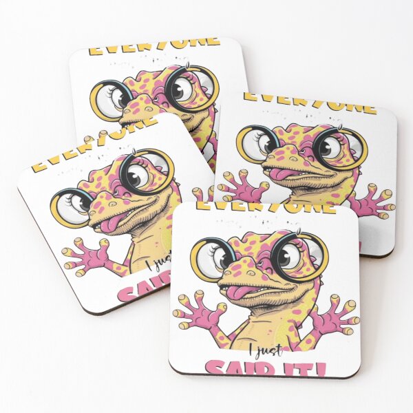 Item preview, “Everyone Was Thinking It I Just Said It” Funny Gecko Sticker – Spotted Gecko With Glasses Cartoon Quote Sticker for Water Bottle Laptop designed and sold by Ulikedigital14.