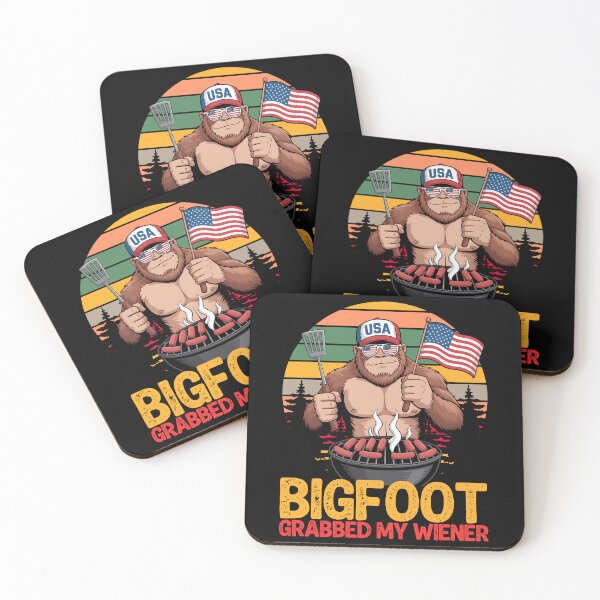 Item preview, Funny Bigfoot Grabbed My Wiener - Funny 4th Of July designed and sold by legendaryskins.