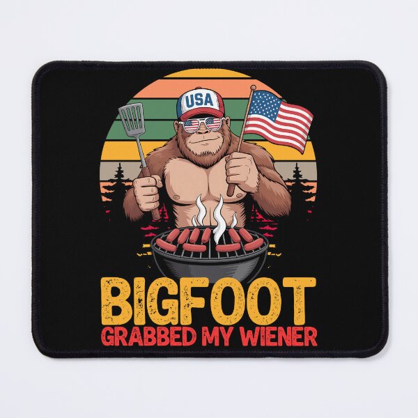 Item preview, Funny Bigfoot Grabbed My Wiener - Funny 4th Of July designed and sold by legendaryskins.