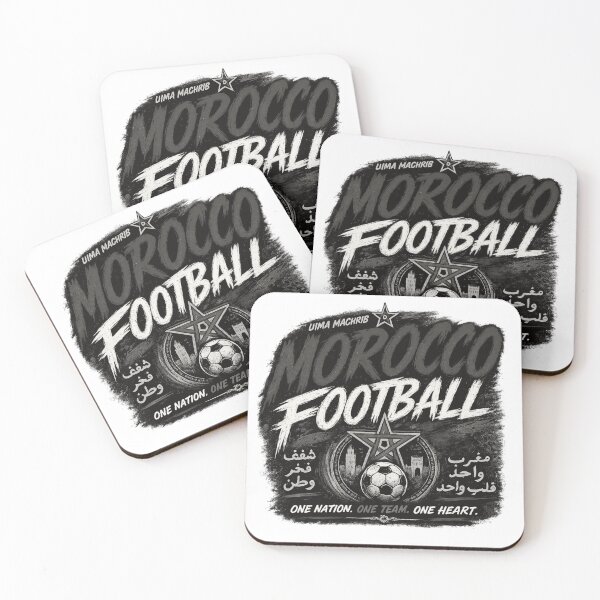 Item preview, Morocco Football Black White Typography Design | National Football Fan Graphic designed and sold by TKOprintdesigns.