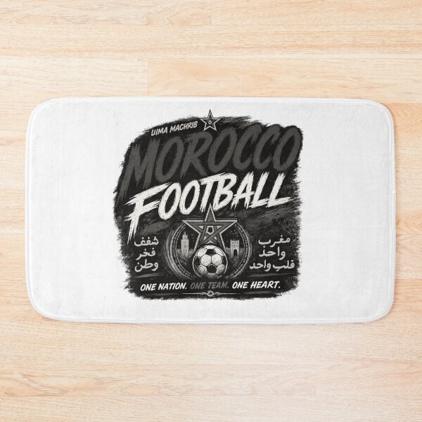 Item preview, Morocco Football Black White Typography Design | National Football Fan Graphic designed and sold by TKOprintdesigns.